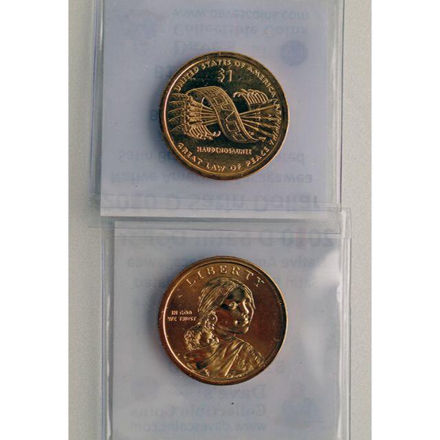 D=Denver品位アメリカ新型１ドル硬貨の発行数限定で希少性大！新品