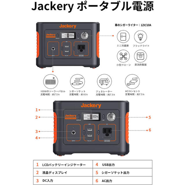 蔵 Jackery ポータブル電源 400