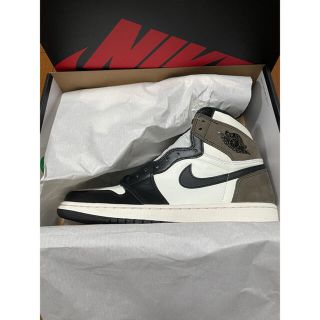 ナイキ(NIKE)のNIKE AIR JORDAN 1 SAIL/DARK MOCHA-BLACK(スニーカー)