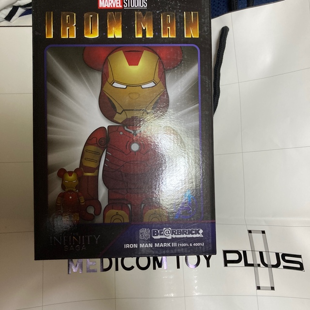 MEDICOM TOY(メディコムトイ)のBE@RBRICK IRON MAN MARK III 100％ & 400％ エンタメ/ホビーのおもちゃ/ぬいぐるみ(その他)の商品写真