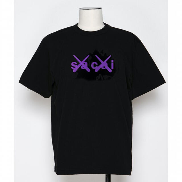 トップス新品sacai×KAWS T-Shirt(BLACK×PURPLE)size5