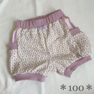 ✿size 100✿ バルーンカットソーパンツ 小花 ストライプ(パンツ/スパッツ)