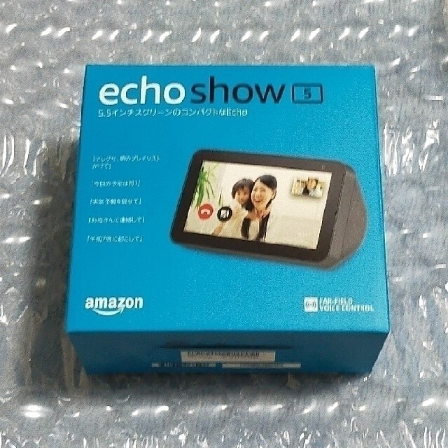 ECHO(エコー)のEcho Show 5  スクリーン付きスマートスピーカー 新品未開封 スマホ/家電/カメラのオーディオ機器(スピーカー)の商品写真