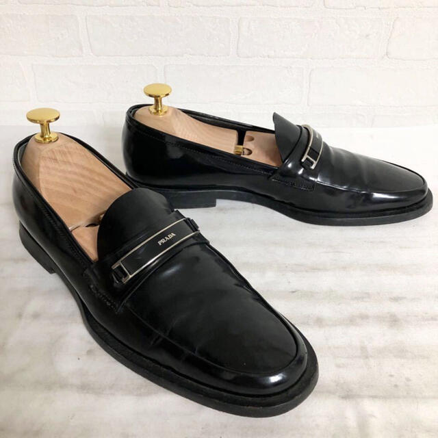 PRADA(プラダ)のPRADA プラダ レザー ローファー スリッポン シューズ 38 24.5程  レディースの靴/シューズ(ローファー/革靴)の商品写真