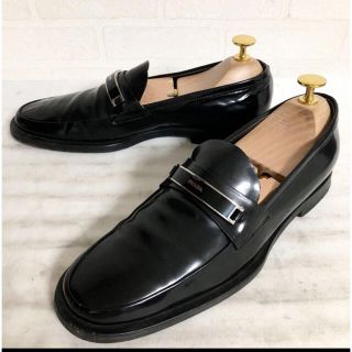 プラダ(PRADA)のPRADA プラダ レザー ローファー スリッポン シューズ 38 24.5程 (ローファー/革靴)