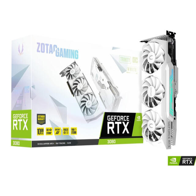 ZOTAC RTX3080 Trinity WHITE OC 10GB 限定PC/タブレット