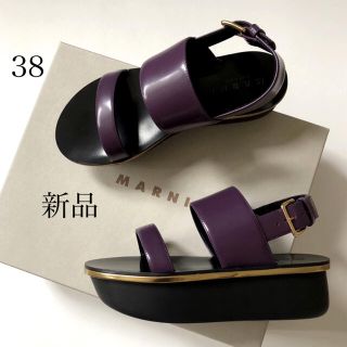 マルニ(Marni)の新品/38 マルニ MARNI プラットホーム サンダル パープル(サンダル)