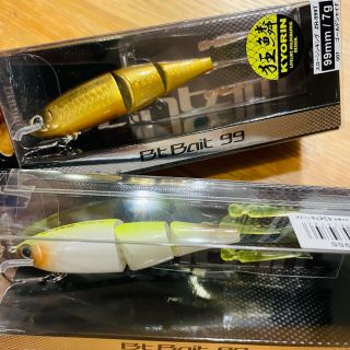 シマノ(SHIMANO)のシマノ　btベイト　99ss  2個セット　ゴールドシャイナ　チャートホワイト(ルアー用品)