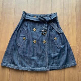 バーバリーブルーレーベル(BURBERRY BLUE LABEL)のバーバリー　Burberry ブルーレーベル　デニムスカート(ひざ丈スカート)