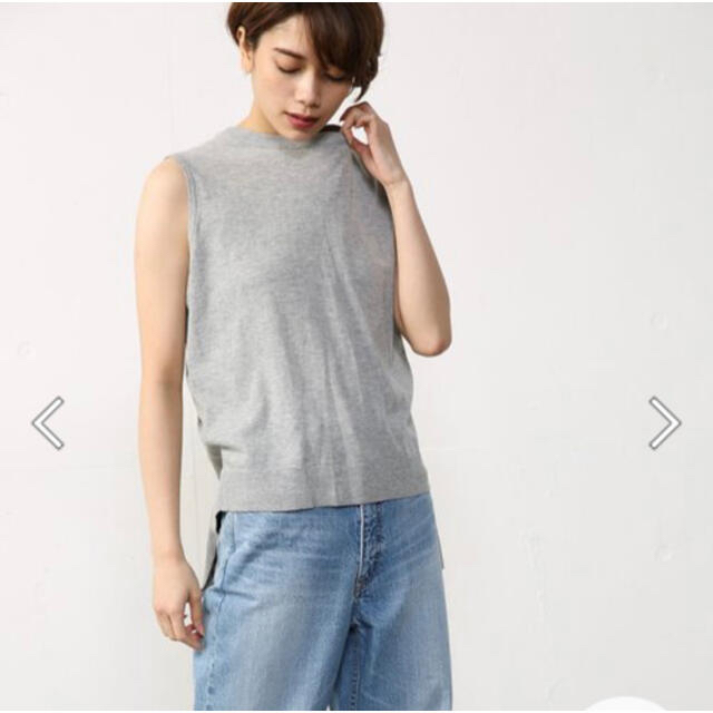 AZUL by moussy(アズールバイマウジー)のAZUL by moussy ノースリーブ グレー S レディースのトップス(カットソー(半袖/袖なし))の商品写真