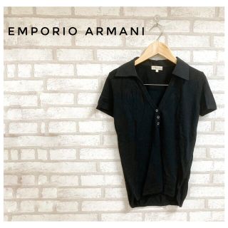 エンポリオアルマーニ(Emporio Armani)のEMPORIO ARMANI レディース ブラウス プルオーバー L 黒(シャツ/ブラウス(半袖/袖なし))