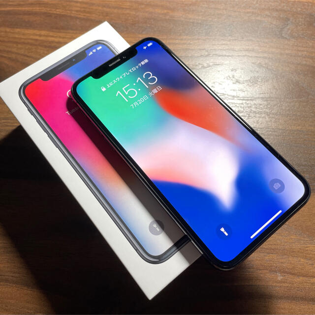 商品レビューを iPhone X Space Gray 256 GB SIMフリー 付属品全部有