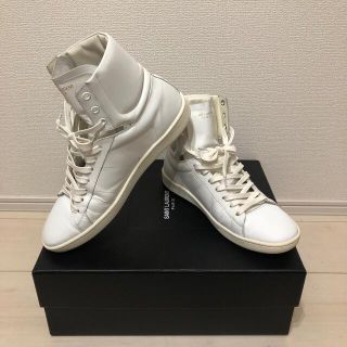 サンローラン(Saint Laurent)のサンローラン  ホワイト  ハイカット  スニーカー  美品　メンズ　  (スニーカー)