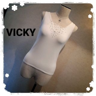 ビッキー(VICKY)のVICKY/ビッキー　フォーマル/カジュアル　レースビジュータンクトップ(タンクトップ)