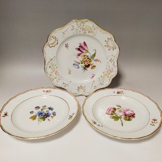 マイセン(MEISSEN)の【morry様 御専用】マイセン ブリュールズアラーライ/ 彩色金彩花絵 ペア(食器)