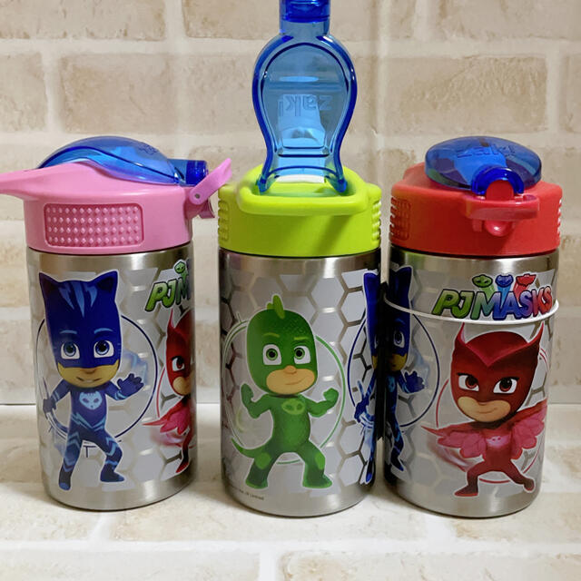 【パジャマスク】水筒　ストローマグ　PJ MASKS キッズ/ベビー/マタニティの授乳/お食事用品(水筒)の商品写真