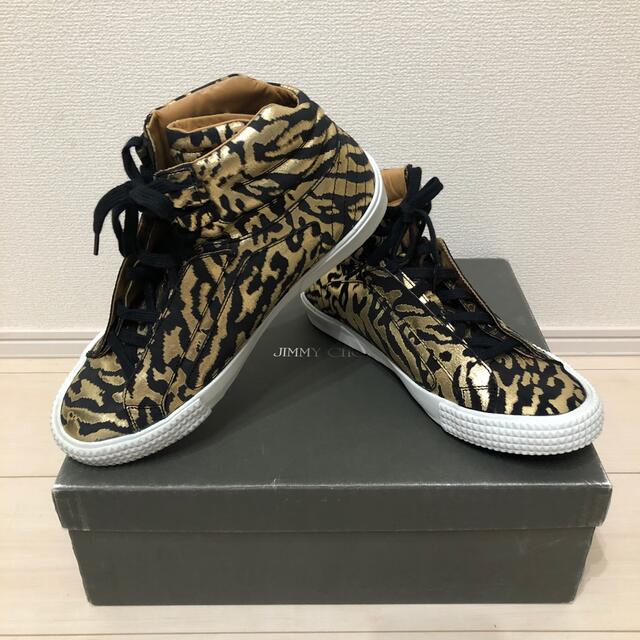 JIMMY CHOO(ジミーチュウ)のジミーチュウ　アニマル　ハイカット  スニーカー　美品　レア　メンズ　レディース メンズの靴/シューズ(スニーカー)の商品写真