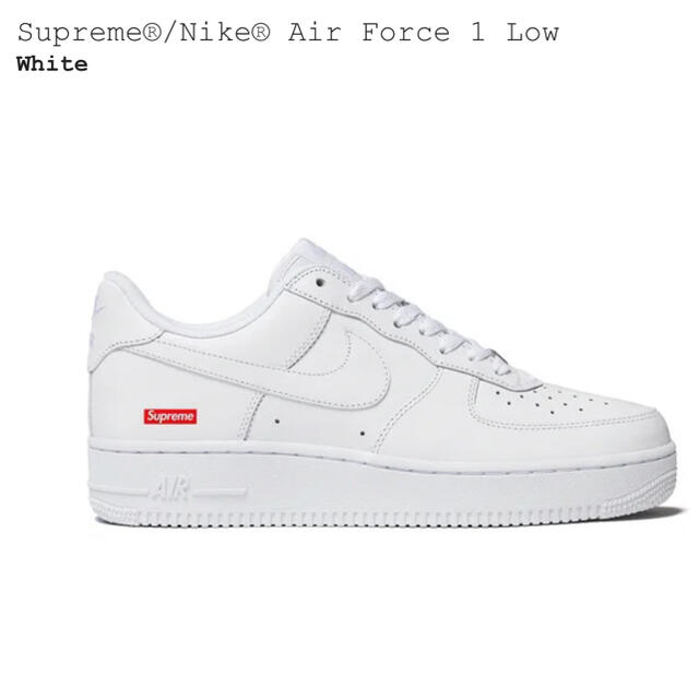 Supreme(シュプリーム)の新品 Supreme Nike Air Force 1 Low 白 26.5cm メンズの靴/シューズ(スニーカー)の商品写真