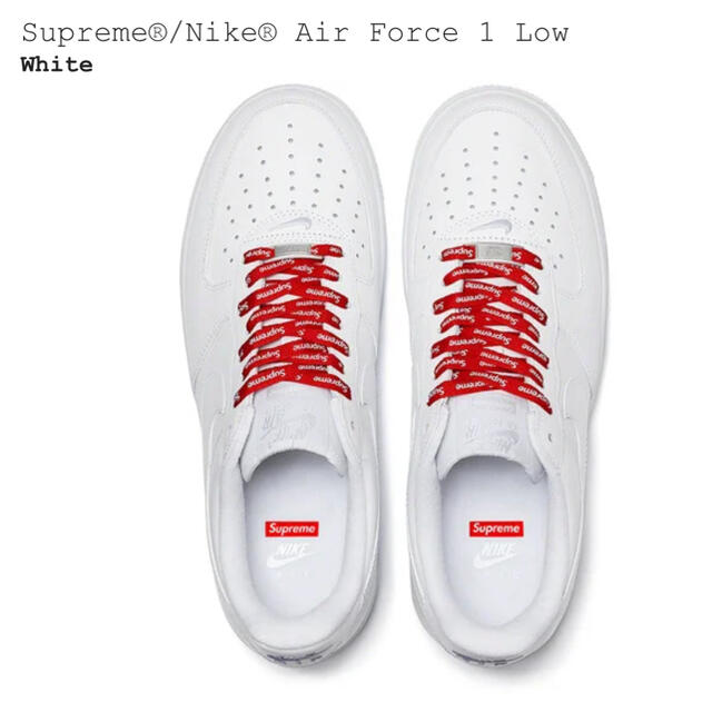 Supreme(シュプリーム)の新品 Supreme Nike Air Force 1 Low 白 26.5cm メンズの靴/シューズ(スニーカー)の商品写真
