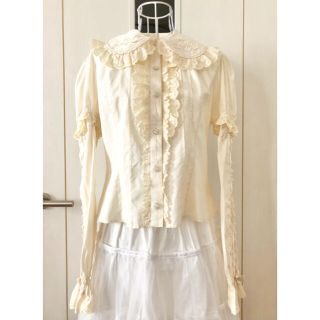 アンジェリックプリティー(Angelic Pretty)の★Angelic Pretty★お袖取り外しローズリボンブラウス(生成)(シャツ/ブラウス(長袖/七分))