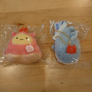 サンエックス(サンエックス)のお値下げ！　すみっこぐらし　大洗水族館限定　てのりぬいぐるみ２個セット！(キャラクターグッズ)