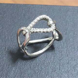 ヨンドシー(4℃)の4°C ハート　プラチナダイヤモンドリング(リング(指輪))