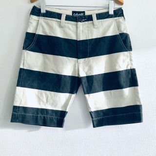 ショット(schott)の【美品】Shott/ショット ハーフパンツ プリズナーボーダー メンズ 30(ショートパンツ)