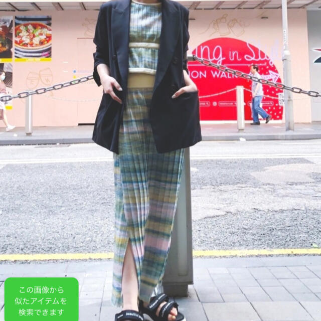 カスリプリーツスカート by pooh's shop｜ラクマ 20SS-37の通販 通販超特価