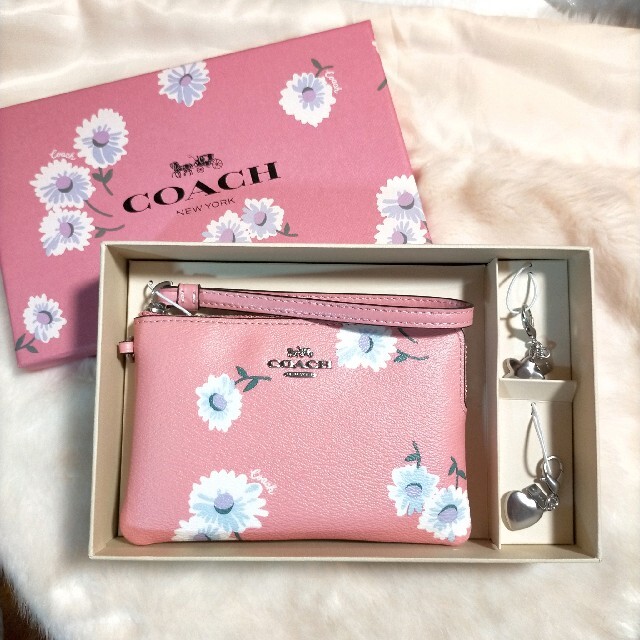 COACH(コーチ)の☆COACH☆ ボックスド コーナー ジップ リストレット レディースのファッション小物(ポーチ)の商品写真