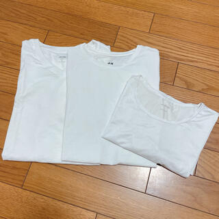 ユニクロ(UNIQLO)の半袖ホワイトTシャツ 3点セット(Tシャツ/カットソー(半袖/袖なし))