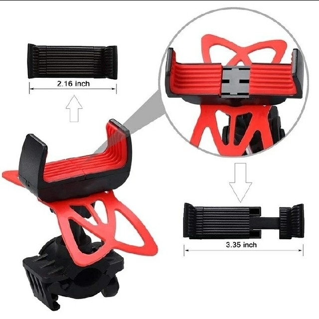 ■訳あり■スマホホルダー 自転車 バイク シリコンゴムが 落下防止  スポーツ/アウトドアの自転車(その他)の商品写真