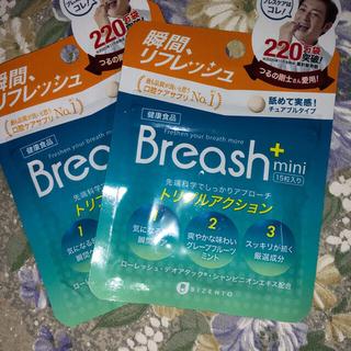 ブレッシュプラス ミニ Breash+ mini ブレスケア 口臭ケア✖️2袋(口臭防止/エチケット用品)