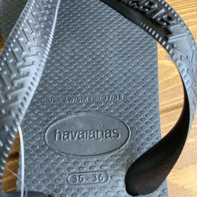 havaianas(ハワイアナス)のハワイアナス ビーチサンダル ブラック　23   23.5 レディースの靴/シューズ(ビーチサンダル)の商品写真