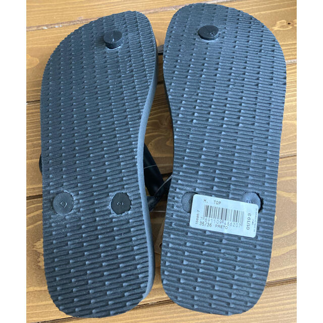 havaianas(ハワイアナス)のハワイアナス ビーチサンダル ブラック　23   23.5 レディースの靴/シューズ(ビーチサンダル)の商品写真