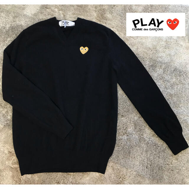 COMME des GARCONS(コムデギャルソン)の【定価¥5万弱】PLAY COMME des GARCONS  ゴールドハート メンズのトップス(ニット/セーター)の商品写真