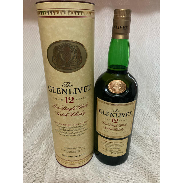 グレンリベット  12年　ピュアシングルモルト 旧ボトル　1Ｌ 食品/飲料/酒の酒(ウイスキー)の商品写真