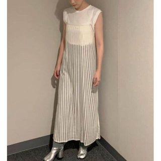 ビューティアンドユースユナイテッドアローズ(BEAUTY&YOUTH UNITED ARROWS)の試着のみ LEINWANDE Stripe Sheer ドレス ワンピース(ロングワンピース/マキシワンピース)