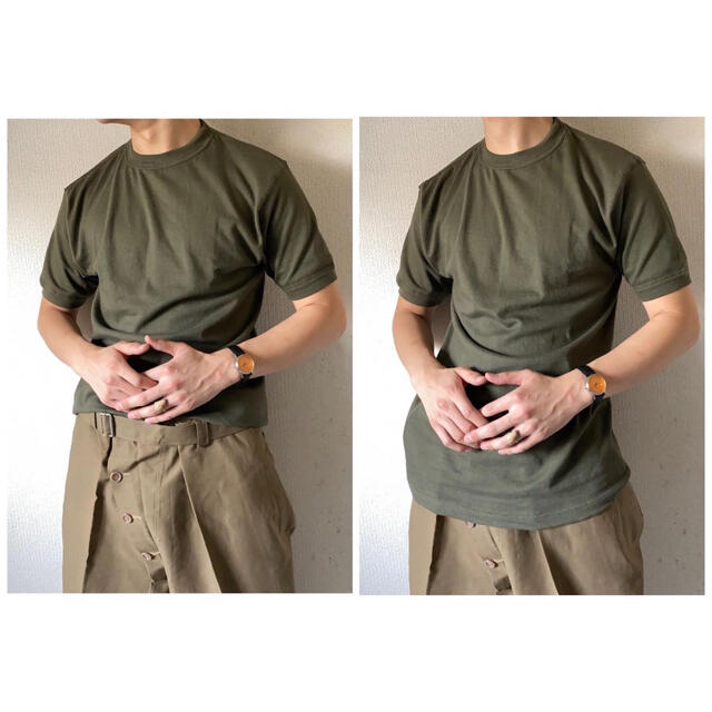 "リブ付き" ヴィンテージ ドイツ軍 トレーニングtシャツ