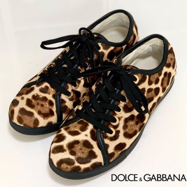 DOLCE\u0026GABBANA ドルチェ\u0026ガッバーナ靴　ウェッジ　レオパード　38