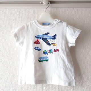 ファミリア(familiar)のファミリア♡半袖Tシャツ　90サイズ　飛行機/バス(Tシャツ/カットソー)