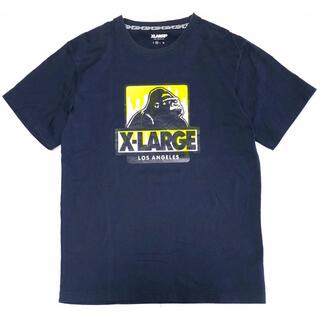 エクストララージ(XLARGE)のXLARGE エクストララージ ドリップロゴ Tシャツ M ネイビー 良品(Tシャツ/カットソー(半袖/袖なし))