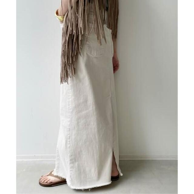 L'Appartement DEUXIEME CLASSE(アパルトモンドゥーズィエムクラス)のアパルトモン：GOODGRIEF!A Line Fringe Hem Skirt レディースのスカート(その他)の商品写真