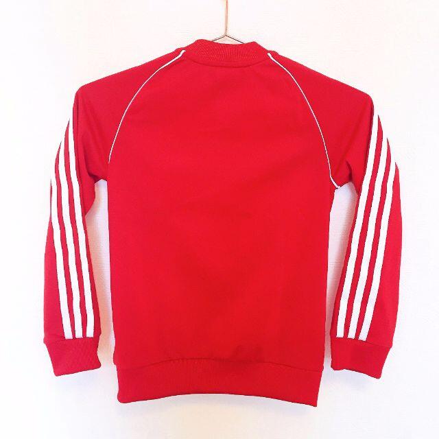 adidas(アディダス)の【adidas】キッズ 上下セット ジャージ 130サイズ 赤 キッズ/ベビー/マタニティのキッズ服男の子用(90cm~)(ジャケット/上着)の商品写真