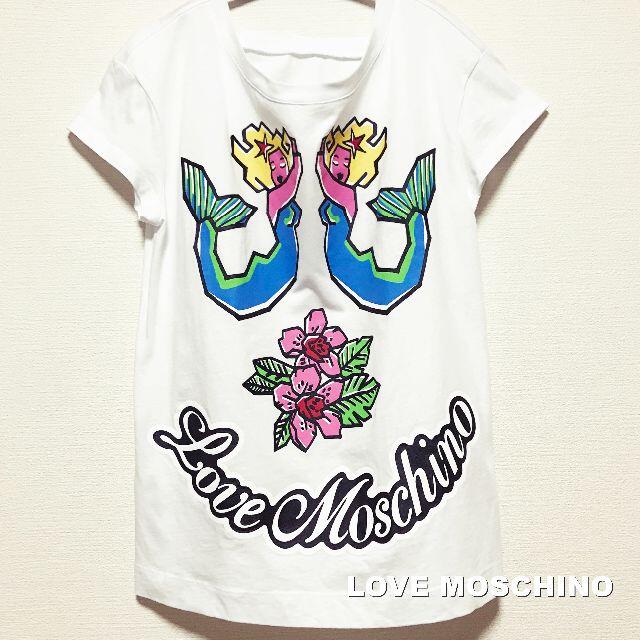 MOSCHINO(モスキーノ)の【Love Moschino】ラブモスキーノ Mermaid SIN カットソー レディースのトップス(Tシャツ(半袖/袖なし))の商品写真