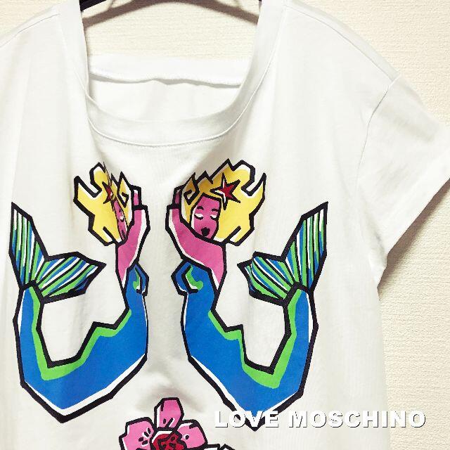 MOSCHINO(モスキーノ)の【Love Moschino】ラブモスキーノ Mermaid SIN カットソー レディースのトップス(Tシャツ(半袖/袖なし))の商品写真