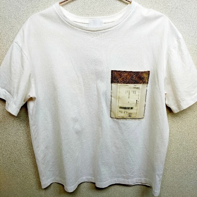 Ameri VINTAGE(アメリヴィンテージ)の【値下げ】Amerivintage*TAG POCKET TEE ﾎﾜｲﾄ レディースのトップス(Tシャツ(半袖/袖なし))の商品写真