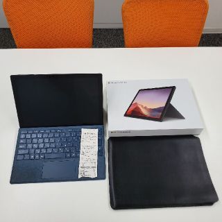 マイクロソフト(Microsoft)のsurface pro7 black キーボード付 ケース付き(ノートPC)