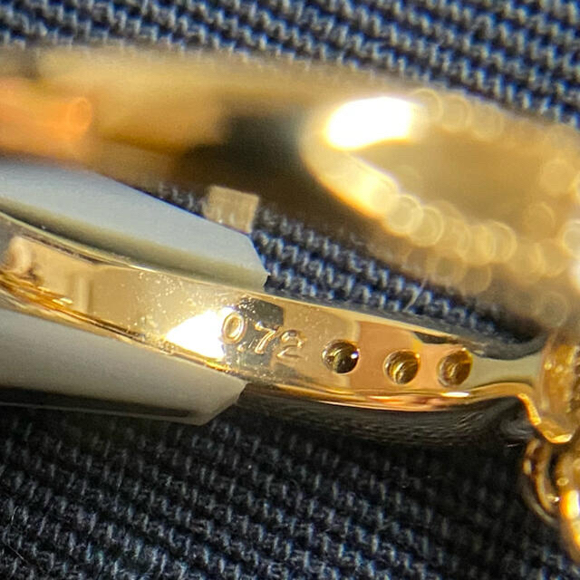 天然ダイヤモンド k18 イエローゴールド リング 指輪 計1ct以上 レディースのアクセサリー(リング(指輪))の商品写真