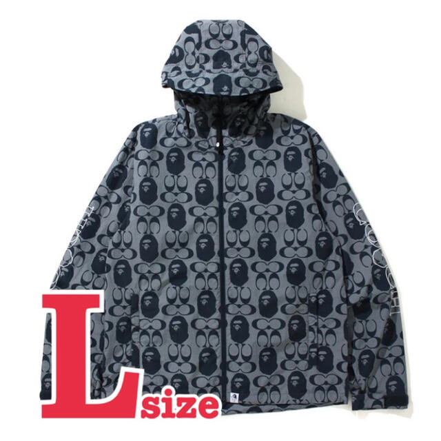 A BATHING APE(アベイシングエイプ)のアベイシングエイプ　BAPE × COACH コラボウインドブレーカー Lサイズ メンズのジャケット/アウター(ナイロンジャケット)の商品写真