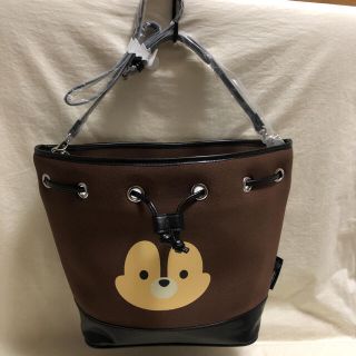 ディズニー(Disney)のツムツム チップ 巾着バッグ ウエットスーツ生地 コラボ限定品(ショルダーバッグ)